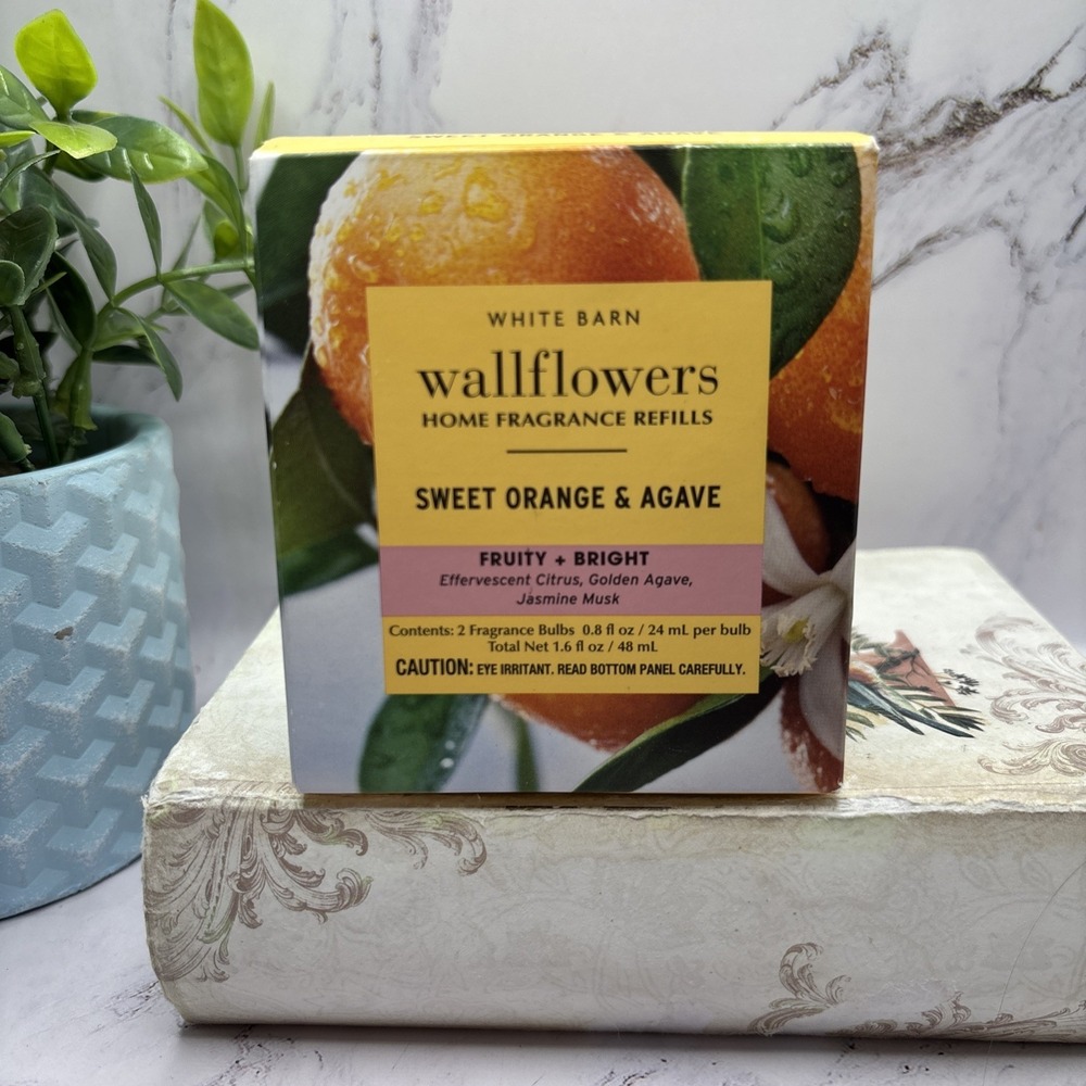 2 Bath & Body Works SWEET ORANGE & AGAVE Wallflowers Fragrance Refill New